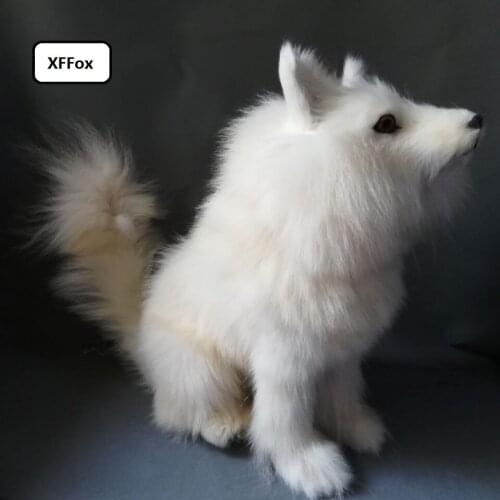 Big beautiful real life fox model plastic&furs simulation sitting fox doll gift about 40x20cm xf2324