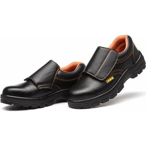 Black Work Boots Men Women General Plus Velvet Warm Work Shoes Smash-proof Stab-resistant Anti-slip Safety Shoes Welder Boots