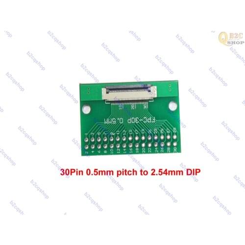 FFC FPC 30P 30 Pin 0.5mm to DIP 2.0mm 2.54mm Adapter plate PCB Board Converter driver