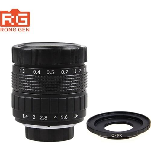 Fujian 50mm F1.4 CCTV TV camera lens + C-FX for Fuji Fujifilm X-A2 X-A1 X-T1 X-E2 X-1M