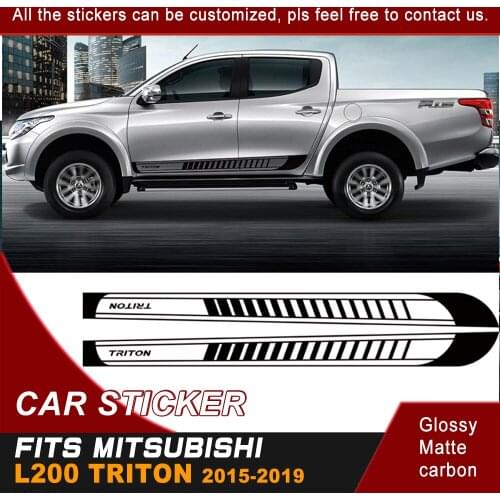 Gradient side door stripe 4x4 styling graphic vinyl off road car body sticer pickup car sticker for l200 triton 2015-2019