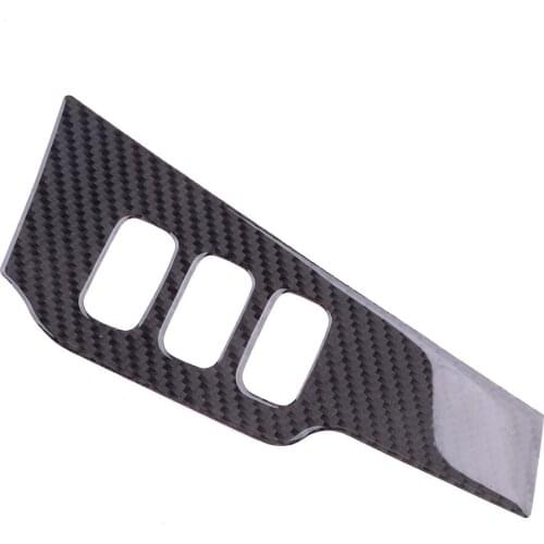 Headlight Switch Button Cover Trim Decor Car Black Carbon Fiber Fit For Mitsubishi Lancer Evo 2008 2009 2010 2011 2012 2013 2014