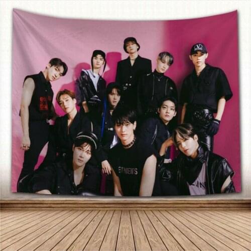 New The Boyz KPOP Wall Hanging Tapestry Home Party Decorative Tapestries Photo Background Cloth Table Cloth Wall Tapestry 0622