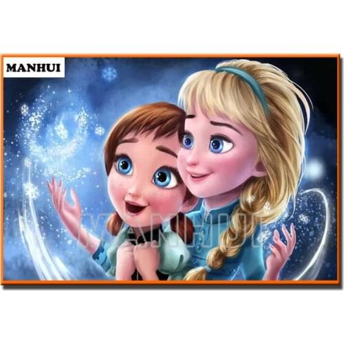 New diy Daimond Painting full square rhinestones full diamond embroidery Two beautiful girls Home Decoration MH528