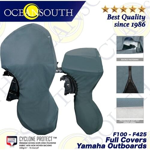 Oceansouth Full Outboard Engine Covers for YamahaMotor Professional Marine Yacht Boat Accessories UV WaterProtection 100-425 HP