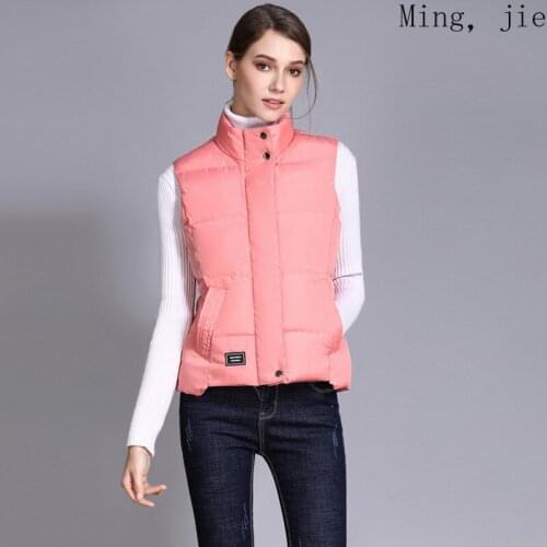 Autumn and Winter Solid Color Cotton Waistcoat Womens Jacket Korean Version of The Large Size Short Warm Vest Luxury