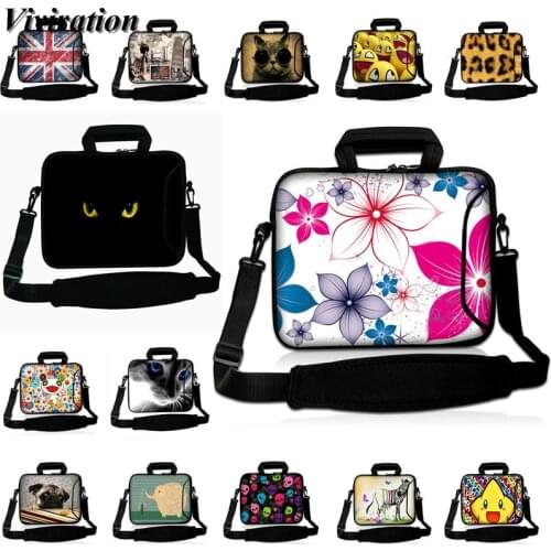 Prints Briefcase Handbag Carry Case For 13 12 15 14 17 10 Inch Computer PC Chromebook Case 11.6 13.3 15.6 17.3 Laptop Sleeve Bag