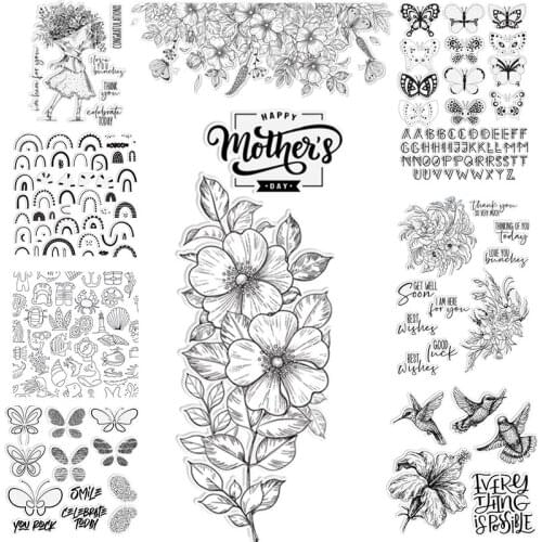 Sea Animals Butterfly Happy Mothers Day Clear Stamp Scrapbooking For Card Photo Album Making DIY Crafts Stencil Supplies 2021