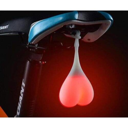 Cycling Balls Tail Silicone Light Creative Bike Waterproof Night Essential LED Red Warning Lights Bicycle Seat Back Egg Lamp