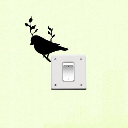 Bird on Branch Silhouette Vinyl Sticker Decal Wall Art Switch Decor 3SS0119
