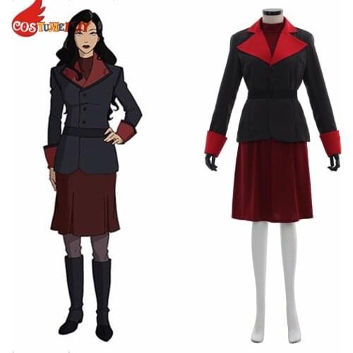 CostumeBuy Anime Movie Avatar The Legend of Korra Cosplay Asami Sato Costume Full Set Women Dress Custom Made