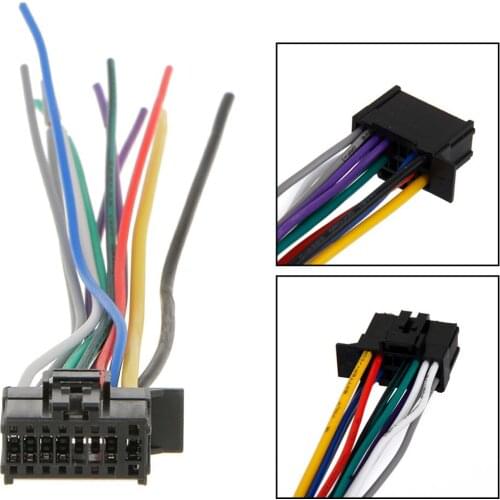 1PC 16Pin Radio Wire Harness Audio Connector Line Replacement For Pioneer 2350 Car Stereo 6.3 Inch Meet EIA Color Code Wholesale