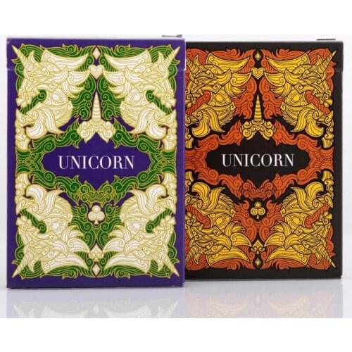 1 pcs Unicorn Playing Cards Green/Copper Poker Size Limited Edition Magic Tricks Magic Cards