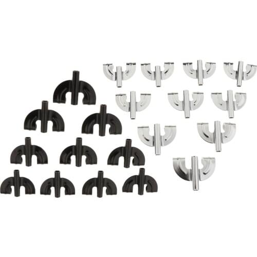 10 Pieces Drum Claw Hook Percussion Instrument Accessories for Bass Drum Silver Black