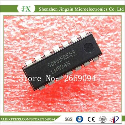 50PCS /100PCS LM324N DIP14 LM324 DIP new and original IC free shipping