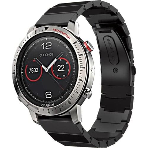22mm Stainless Steel Bracelet Smart Watch Band Strap for Garmin Fenix Chronos