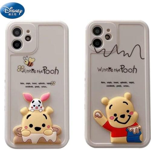 Disney Cartoon Winnie Pooh Piglet 3D IPhone Cases Cartoon Anime Funny Mobile Phones Protection Cover zz0523-8