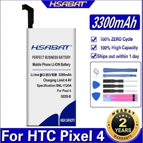 HSABAT G020I-B 3300mAh Battery for HTC Pixel 4 Batteries