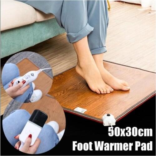 3 Pattern Leather Heating Foot Mat Warmer Electric Heating Pads Waterproof Feet Leg Warmer Carpet Thermostat Warming Tools 220V
