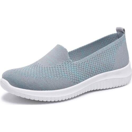 Hot Sale Women Flats Shoes Summer Mesh Shoes Breathable Casual Flats Sneakers Ladies Low Comfort Shoes