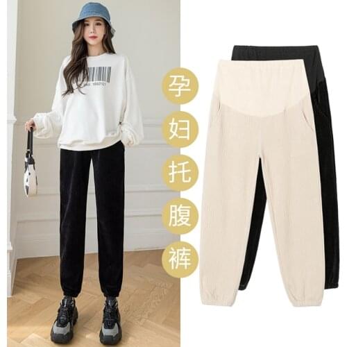 Pregnant women fall/winter chenille corduroy wide-leg pants were thin, trousers, fashion all-match casual pants