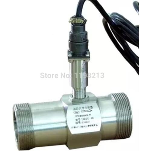 PLC water flow meter diesel flowmeter liquid turbine flow meter sensor transmitter lwgy-40 threaded connection