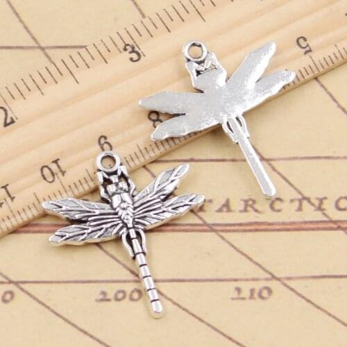 10pcs Charms dragonfly 32x28mm Tibetan Silver Color Pendants Antique Jewelry Making DIY Handmade Craft