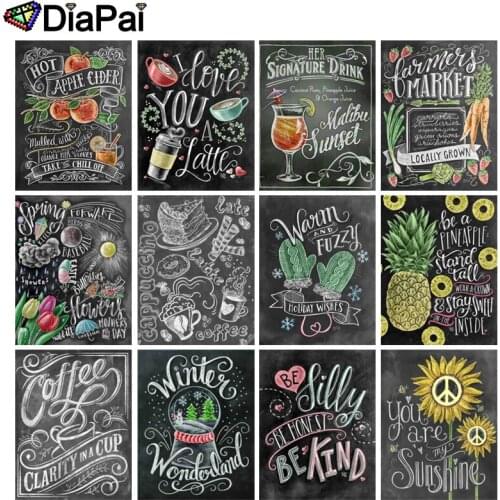 DIAPAI 100% Full Square/Round Drill 5D DIY Diamond Painting "Text pattern landscape" 3D Embroidery Cross Stitch Home Decor