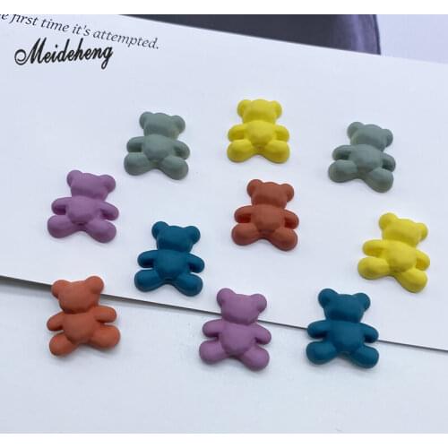 Acrylic Rubber half ball Bear Star Beads for Jewelry Making cartoon DIY Earrings Hairdress Ornament Material Accessory