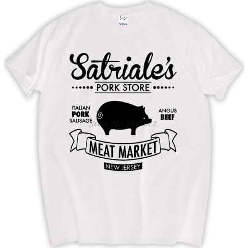 Satriales Pork Store funny mob mafia sopranos new costume vintage retro humor tee shirt Mens T-shirt