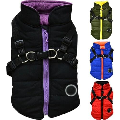 Warm Pet Clothing for Dog Clothes For Small Dog Vest Harness Puppy Winter 2 In 1 Outfit Warm Garment Jacket Apparel Chihuahua