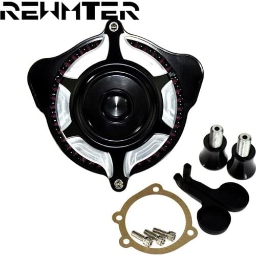 Motorcycle CNC Air Cleaner Intake Filter Kit For Harley Sportster XL 1991-2017 Dyna 00-17 Softail 00-18 Touring 00-18 Road King