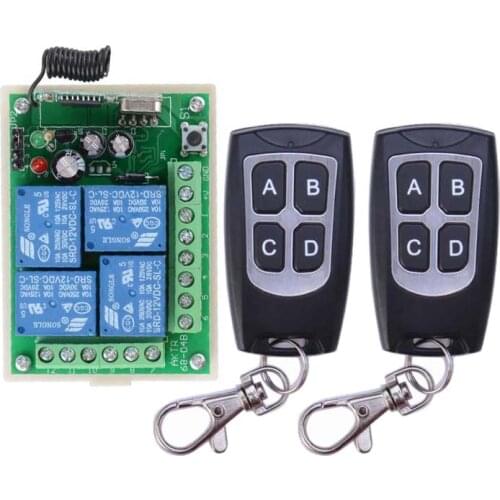 High Sensitivity For DC 12V 4CH Small Channel Wireless Remote Control Controller Radio Switch 315mhz 200m Transmitter Receiver