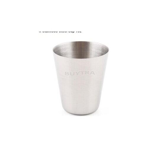 NEW 4Pcs/1pc 35ml Drinking Glass Stainless Steel Shot Glasses Cups Wine Beer Whiskey Mugs Outdoor Travel Cup