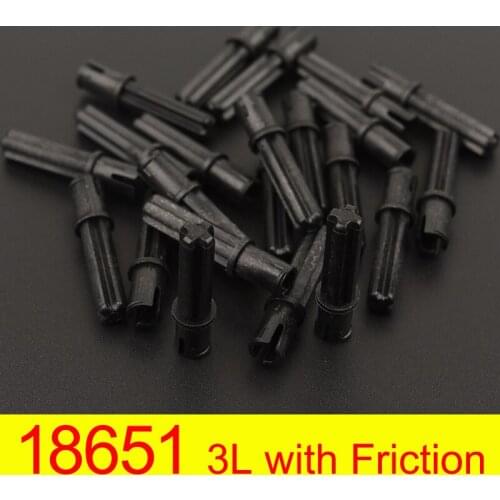 50PCS 18651 Building Blocks Bricks 1x3 with Friction Cross shaft Compatible Assembles Particles Moc Parts Toys