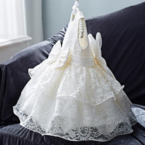 Baby1st Birthday Party Wedding Dress Princess Dress Girl Lace Kids Dresses For Girls Baptism Ball Gown Red christmas Dress Girl