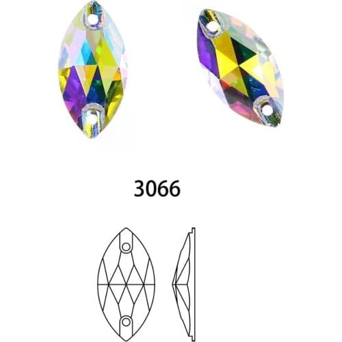 Free Shipping Navette Sewing Crystal AB Flatback Rhinestones Sew On Crystals Stones Horse Eye K5 Glass For DIY Clothes Crafts