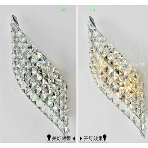 Free Shipping LED Crystal Wall Lamps Wall Sconce Modern LED Crystal Lamp Light with 2L Home Indoor Outdoor Lighting Decoration