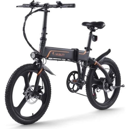 Niubility 20 Inch Folding Electric Bicycle Power Assist Moped E Bike 40-50km Range for Commuting Electric Bike Folding Ebike