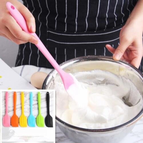 Hot Baking Scraper Shovel Bakery Cake Baking Tool Food Grade Non Stick Spatula Butter Spoon Cooking Silicone Spatula Rubber