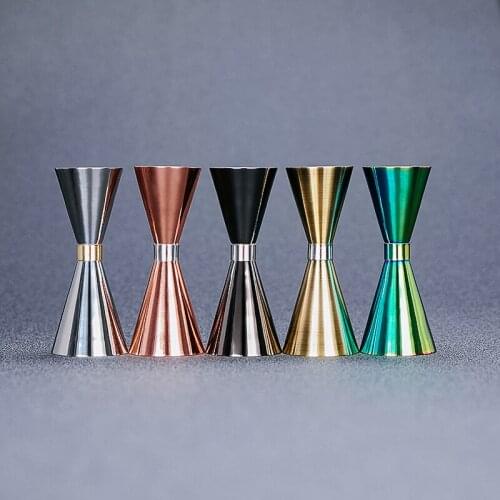 Golden ring wine measuring device ounces Cup stainless steel double head cup bar mixing scale measuring cup bar tool sake set