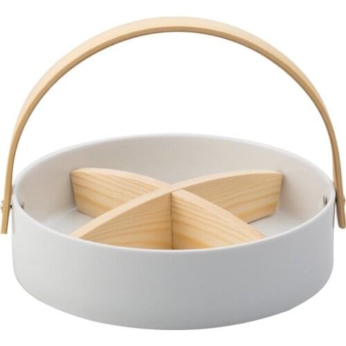 Chinese Style Ceramic Snack Plate Salad Bowl Creative Modern Living Room Home Nordic Simple Snack Dried Fruit Plate