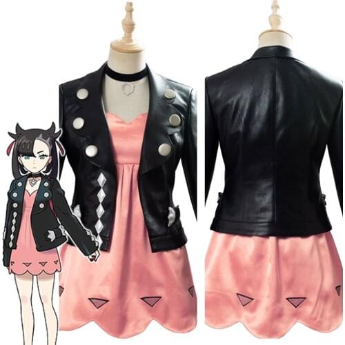 Pokemon Sword Shield Marnie Cosplay Costume Uniform Halloween Carnival Women Fancy Dress