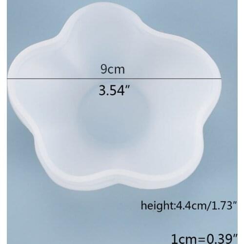 Crystal Epoxy Resin Mold Petal Plate Dish Casting Silicone Mould DIY Making Tool