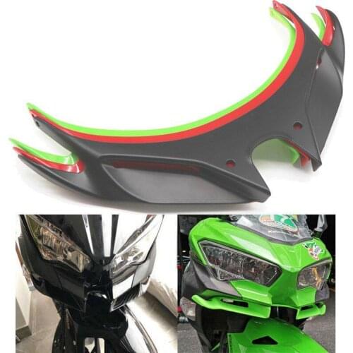 Motorcycle Front Mouth Shell Cover Fairing Pneumatic Winglets Tip Wing Protector Parts for Kawasaki KAWASAKI NINJA250/400 2018