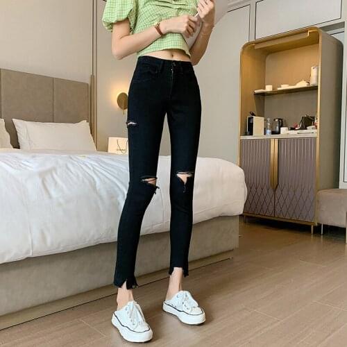 MUZISHA Womens Ripped Jeans