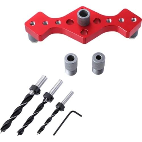 6 8 10mm Vertical Pocket Hole Jig Self Centering Dowel Jig Drill Guide Adjustable Locator Hole Puncher Tools