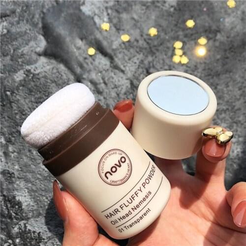 Novo New Hair Line Mattifying Powder High Density Flocking Powder Puff Fine Waterproof Forehead Bald Savior