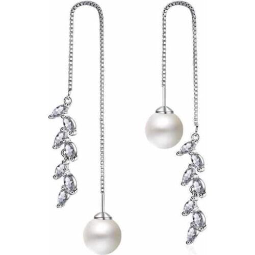 New Arrival Top Quality Wedding Dangle Earring 925 Sterling Silver Jewelry Pave Shiny AAA CZ For Birthday Anniversary