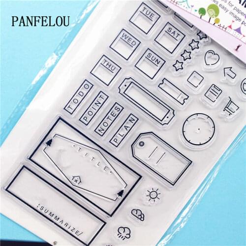 PANFELOU The circle grid space Clear Stamp DIY Silicone Seals Scrapbooking/Card Making/Photo Album Decoration Supplies sheets